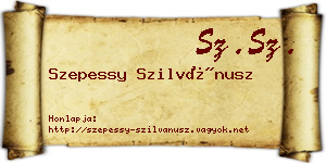 Szepessy Szilvánusz névjegykártya